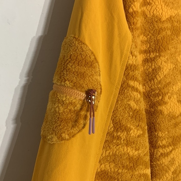 Outdoor Voices Full Zip Fleece jacket marigold yellow xl new with tags - Picture 6 of 13